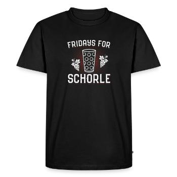 Vendredi pour Schorle Weinschorle Wein Pfälzer - T-shirt Premium bio Homme - noir - Devant - Nico (187cm)