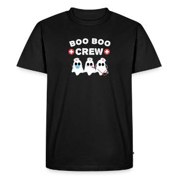 Boo Boo Crew Halloween Infirmière Fantôme - T-shirt Premium bio Homme - noir - Devant - Nico (187cm)