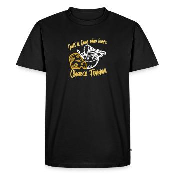 Just a guy cheese fondue guy cheese - Men's Premium Organic T-Shirt - black - Front - Nico (187cm)