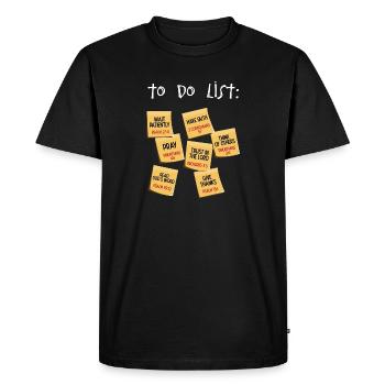 Christian To Do List - Men's Premium Organic T-Shirt - black - Front - Nico (187cm)