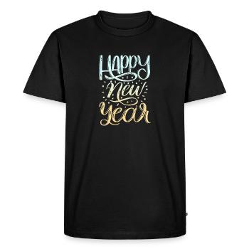 Bonne année Nouvel An Fête du Nouvel An - T-shirt Premium bio Homme - noir - Devant - Nico (187cm)