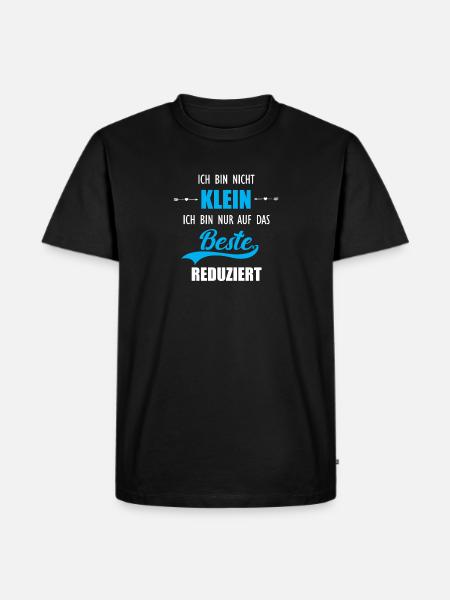 Ich bin nicht klein - Männer Premium Bio T-Shirt - Schwarz