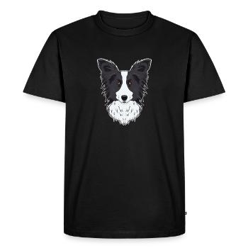 Border Collie Lover I Amoureux des chiens I Border Collie - T-shirt Premium bio Homme - noir - Devant - Nico (187cm)