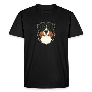 Amateur de bouvier bernois I Amoureux des chiens Bernois - T-shirt Premium bio Homme - noir - Devant - Nico (187cm)