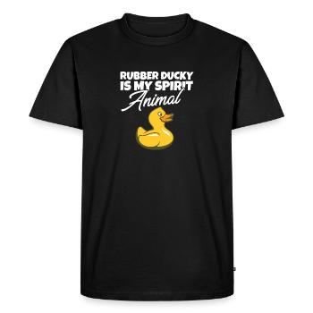 Rubber Duck Bath Toy I Rubber Ducky Is My Spirit - Men's Premium Organic T-Shirt - black - Front - Nico (187cm)