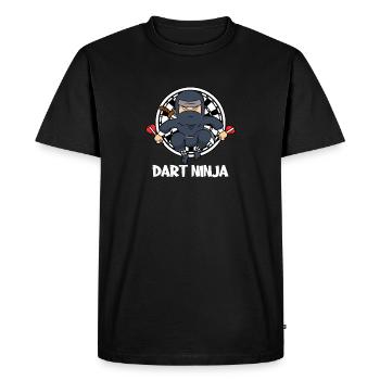Dart Ninja Dart Club Drôle Joueur de fléchettes Fléchettes - T-shirt Premium bio Homme - noir - Devant - Nico (187cm)