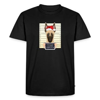Dear Santa I Can Explain Belgian Malinois - Men's Premium Organic T-Shirt - black - Front - Nico (187cm)