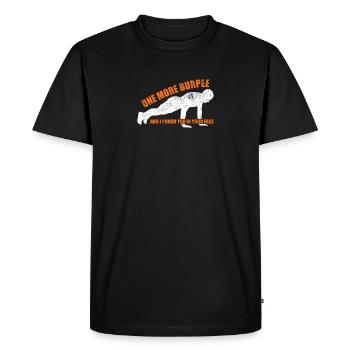 Burpees Sport Drôle Haine Épuisant Fitness Blague - T-shirt Premium bio Homme - noir - Devant - Nico (187cm)