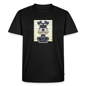 Drôle de Schnauzer Miniature Papa I Schnauzer - T-shirt Premium bio Homme - noir - Devant - Nico (187cm)