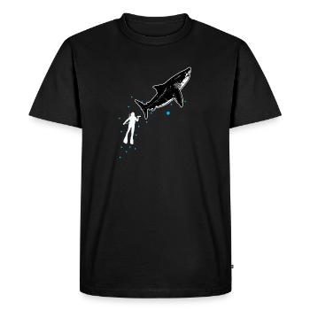 Plongée avec le requin-baleine - T-shirt Premium bio Homme - noir - Devant - Nico (187cm)