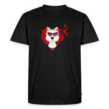 West Highland Terrier Lover I Amoureux des chiens I Ouest - T-shirt Premium bio Homme - noir - Devant - Nico (187cm)