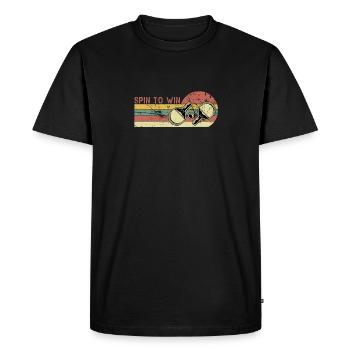 Spin pour gagner. Tennis de table, Ping Pong - T-shirt Premium bio Homme - noir - Devant - Nico (187cm)