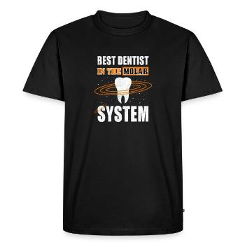 Dentiste Dentiste Dentiste - T-shirt Premium bio Homme - noir - Devant - Nico (187cm)
