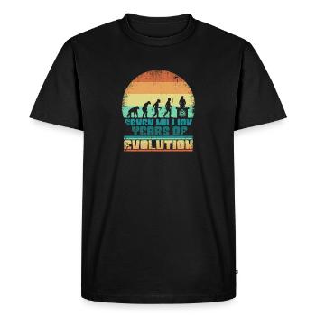 DJ Evolution DiscJockey Old School Idea 005-134 - Men's Premium Organic T-Shirt - black - Front - Nico (187cm)