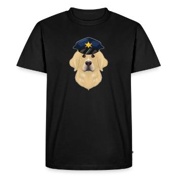 Police Labrador Maître canin I Chien policier I - T-shirt Premium bio Homme - noir - Devant - Nico (187cm)