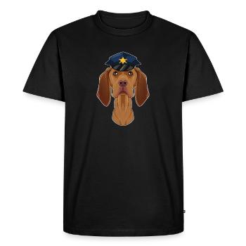 Police Vizsla Canine Handler I Police Dog I - Men's Premium Organic T-Shirt - black - Front - Nico (187cm)