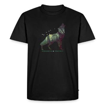 Préserver et protéger la protection du climat - T-shirt Premium bio Homme - noir - Devant - Nico (187cm)