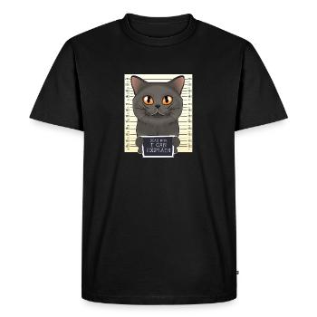 British Shorthair Cat Mom - Dear Mom I Can Explain - Men's Premium Organic T-Shirt - black - Front - Nico (187cm)