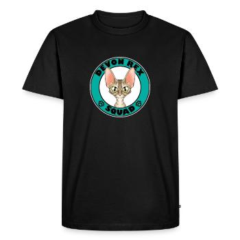 Devon Rex Squad I Cat Lover I Devon Rex Cat - Men's Premium Organic T-Shirt - black - Front - Nico (187cm)