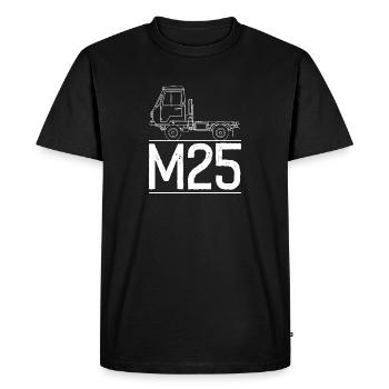 Multicar M25 T-Shirt - Men's Premium Organic T-Shirt - black - Front - Nico (187cm)