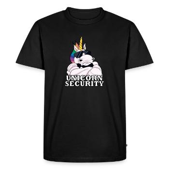 Unicorn Security I Unicorn Bouncer I Unicorn - T-shirt Premium bio Homme - noir - Devant - Nico (187cm)