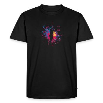 Belle éclaboussure de couleur du Portugal - T-shirt Premium bio Homme - noir - Devant - Nico (187cm)