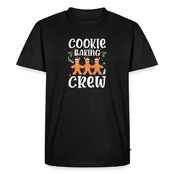 Cookie Baking Crew Pajama Christmas Gingerbread - Men's Premium Organic T-Shirt - black - Front - Nico (187cm)