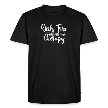 Girls Trip Cheaper Than A Therapy 2021 Fun Party - T-shirt Premium bio Homme - noir - Devant - Nico (187cm)