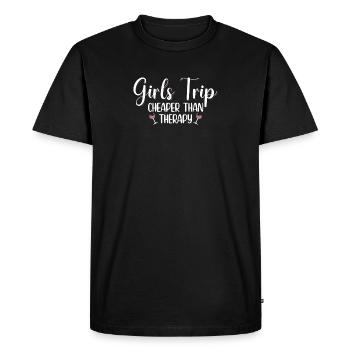 Voyage de filles moins cher qu’une fête amusante de thérapie 2021 - T-shirt Premium bio Homme - noir - Devant - Nico (187cm)