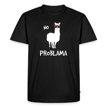 Pas de Problama blanc - T-shirt Premium bio Homme - noir - Devant - Nico (187cm)