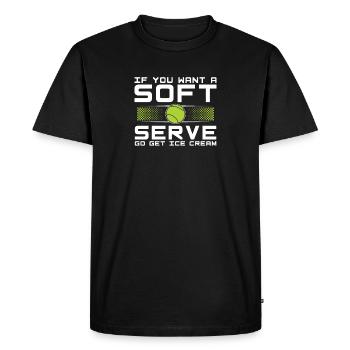 Funny If You Want A Soft Serve Go Get Ice Cream - T-shirt Premium bio Homme - noir - Devant - Nico (187cm)