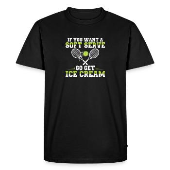 Funny If You Want A Soft Serve Go Get Ice Cream - T-shirt Premium bio Homme - noir - Devant - Nico (187cm)