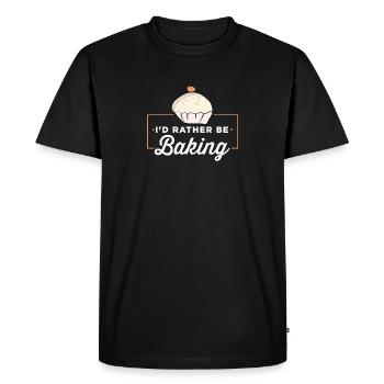 I'd Rather Be Baking Funny Cooks Bakers - T-shirt Premium bio Homme - noir - Devant - Nico (187cm)