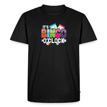 Bingo Caller It's Bingo O Clock Funny Bingo - T-shirt Premium bio Homme - noir - Devant - Nico (187cm)