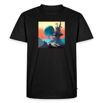 Mystery World - Men's Premium Organic T-Shirt - black - Front - Nico (187cm)