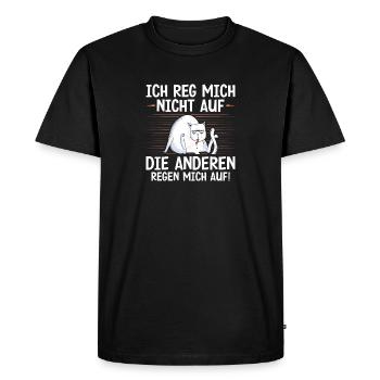 Je ne m’énerve pas, les autres m’énervent - T-shirt Premium bio Homme - noir - Devant - Nico (187cm)