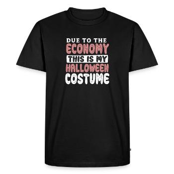 En raison de l'économie Cadeau drôle Halloween - T-shirt Premium bio Homme - noir - Devant - Nico (187cm)