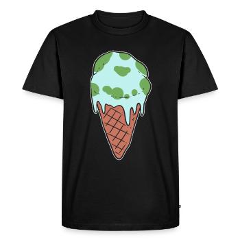 Militant environnemental de Melting Earth - T-shirt Premium bio Homme - noir - Devant - Nico (187cm)