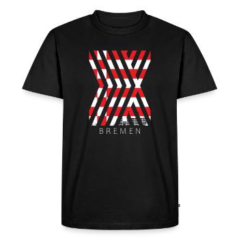 Drapeau de Brême Drapeau de Brême - T-shirt Premium bio Homme - noir - Devant - Nico (187cm)