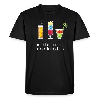 Molecular Cocktails, Molecular Cuisine, Schnapps - Men's Premium Organic T-Shirt - black - Front - Nico (187cm)