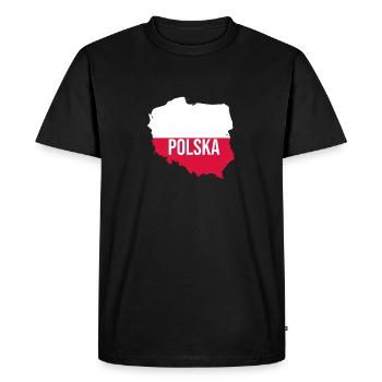 J’aime la Pologne J’aime la Pologne Souvenir polonais - T-shirt Premium bio Homme - noir - Devant - Nico (187cm)