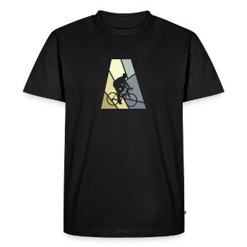 Cycling Cycling Route Cyclists - Men's Premium Organic T-Shirt - black - Front - Nico (187cm)