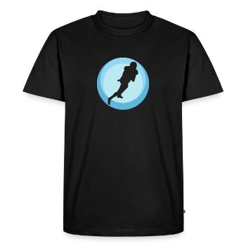 Quarterback Gridiron - T-shirt Premium bio Homme - noir - Devant - Nico (187cm)