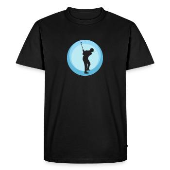 Golf Golfeur Balle de golf - T-shirt Premium bio Homme - noir - Devant - Nico (187cm)