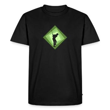 Promenade Golfer - T-shirt Premium bio Homme - noir - Devant - Nico (187cm)