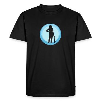 Ollie Patinage - T-shirt Premium bio Homme - noir - Devant - Nico (187cm)