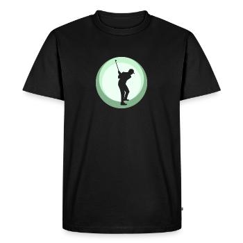 Golf Golfer Putting - T-shirt Premium bio Homme - noir - Devant - Nico (187cm)