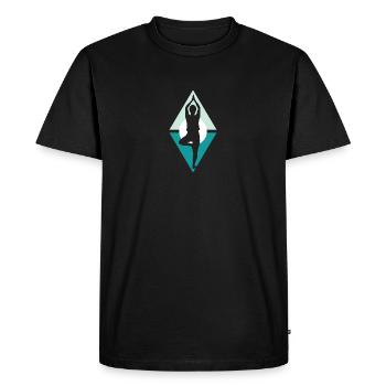Mantra Yoga Sun Salutation - Men's Premium Organic T-Shirt - black - Front - Nico (187cm)