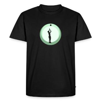 Volley-ball Volleyball Plage - T-shirt Premium bio Homme - noir - Devant - Nico (187cm)