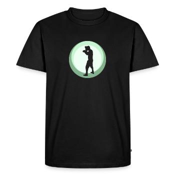 Boxing Uppercut - Men's Premium Organic T-Shirt - black - Front - Nico (187cm)